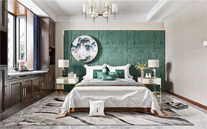 85平米二居室北京芳星园新中式风格装修效果图