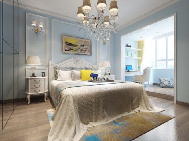 98平米二居室北京远洋公馆美式风格装修效果图