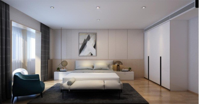 120平米三居室北京丰融园现代简约风格装修效果图