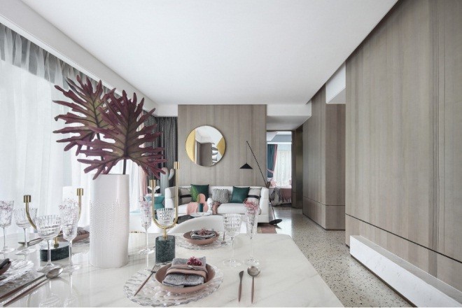 147平米三居室北京万科紫苑现代简约风格装修效果图