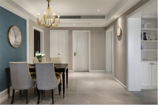 126平米四居室北京西山艺镜美式风格装修效果图