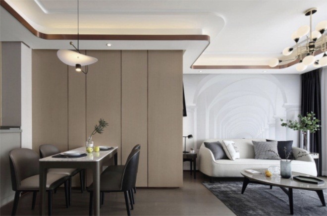 105平米二居室北京定福山庄现代简约风格装修效果图